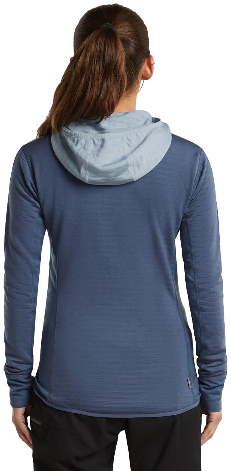Merino Blend 300 RealFleece Descender LS Zip Hoodie - Womens - dawn / zinc blue / cb 1