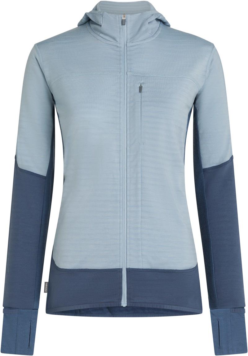 Merino Blend 300 RealFleece Descender LS Zip Hoodie - Womens - dawn / zinc blue / cb 1