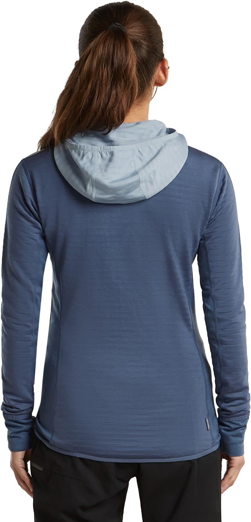 Merino Blend 300 RealFleece Descender LS Zip Hoodie - Womens - dawn / zinc blue / cb 1