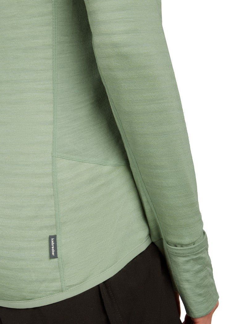 Merino Blend 300 RealFleece Descender LS Zip Hoodie - Womens - topaz / atlantis / cb 1