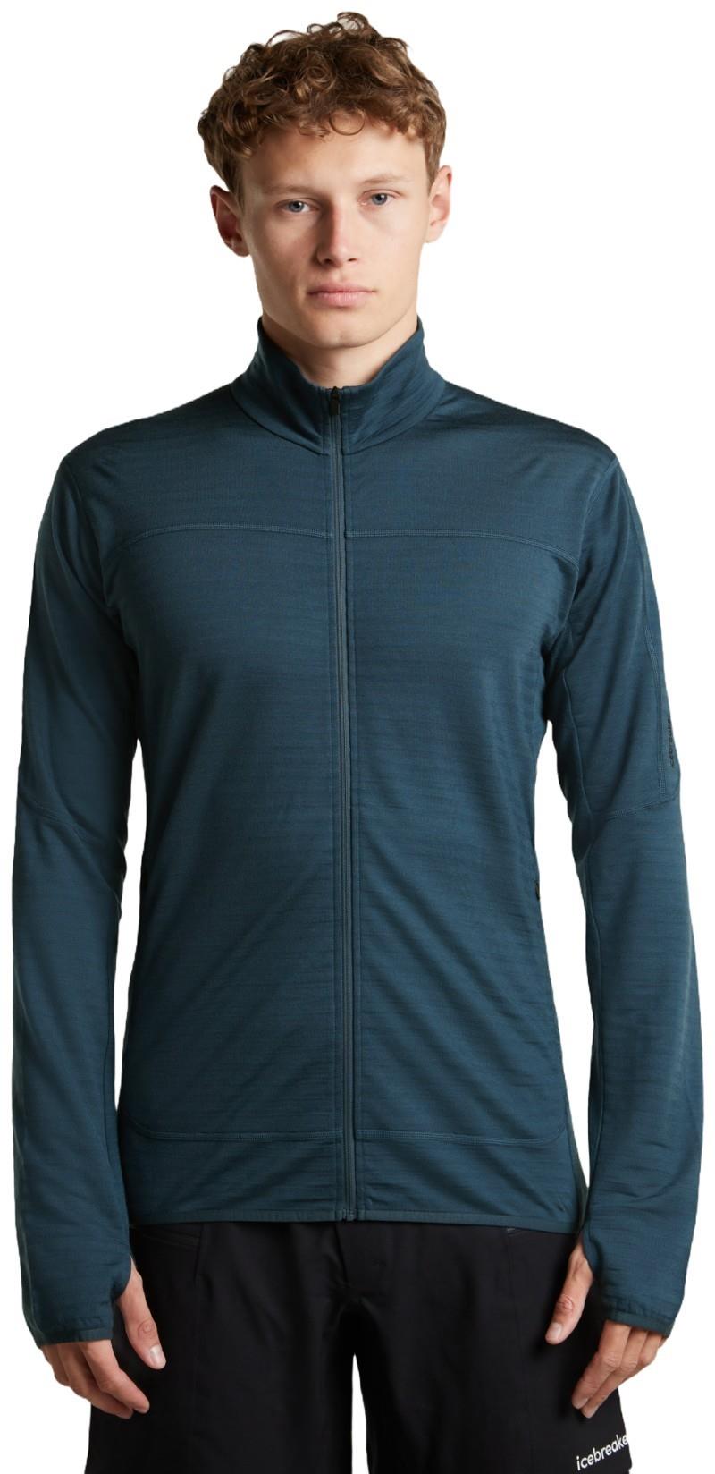 Merino Blend 300 RealFleece Descender LS Zip - Mens - abyss 1