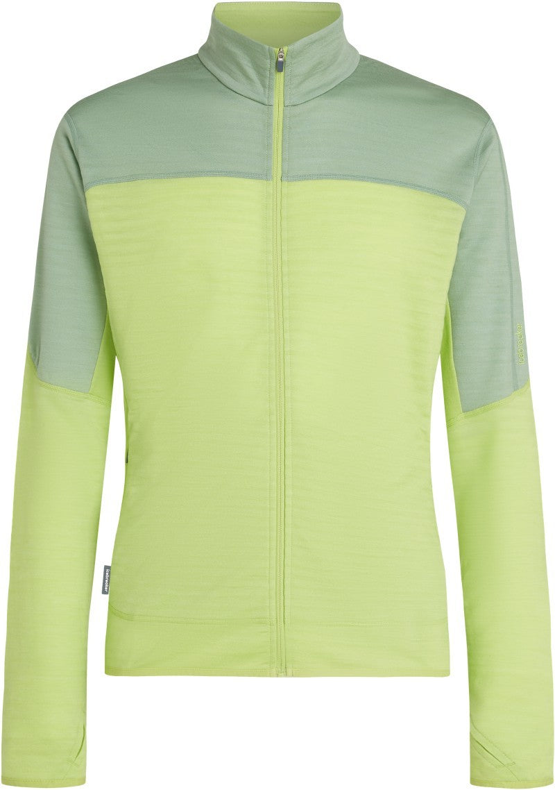 Merino Blend 300 RealFleece Descender LS Zip - Mens - peridot / seaglass / cb 1