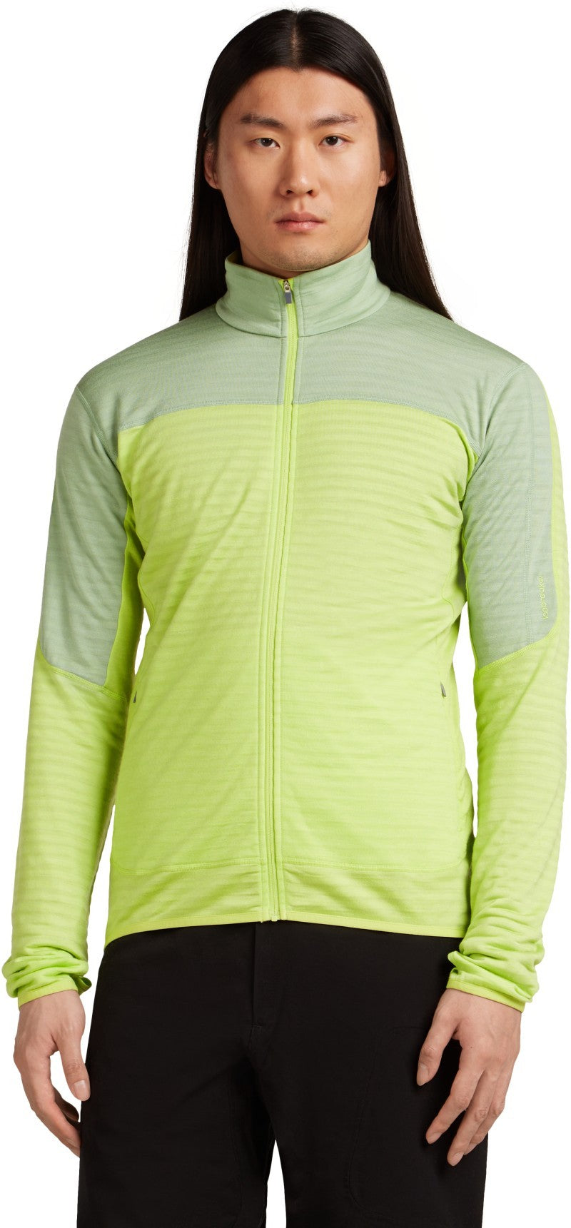 Merino Blend 300 RealFleece Descender LS Zip - Mens - topaz / atlantis / cb 1