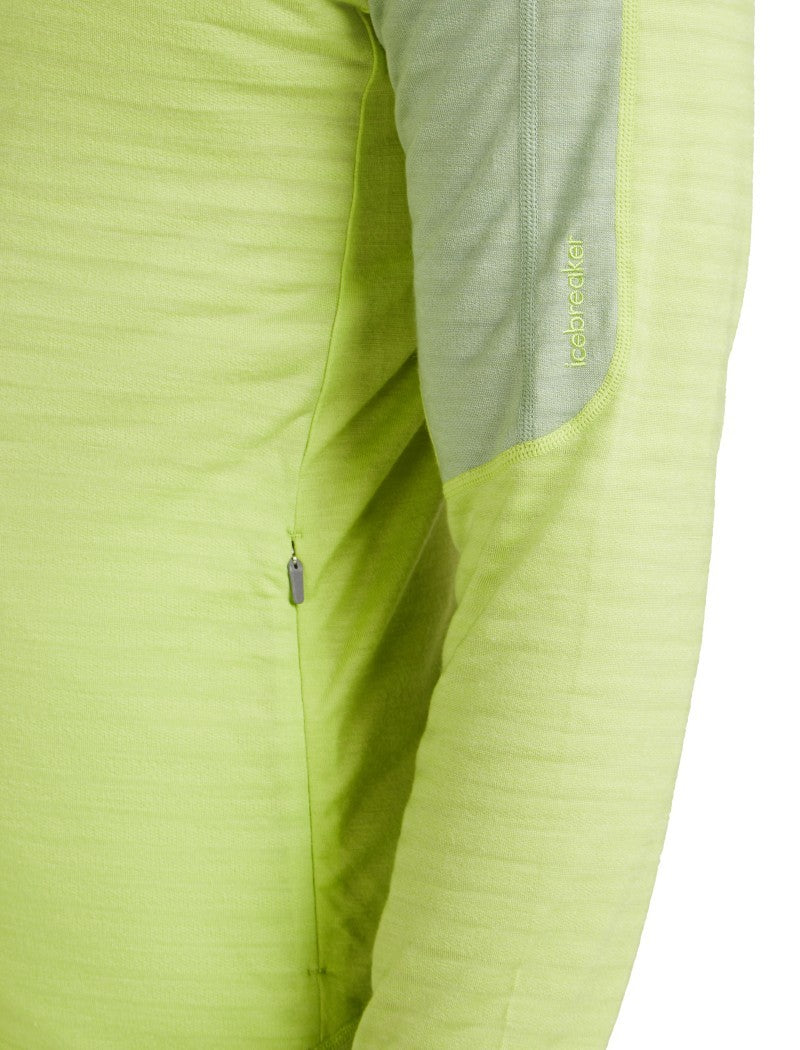 Merino Blend 300 RealFleece Descender LS Zip - Mens - topaz / atlantis / cb 1
