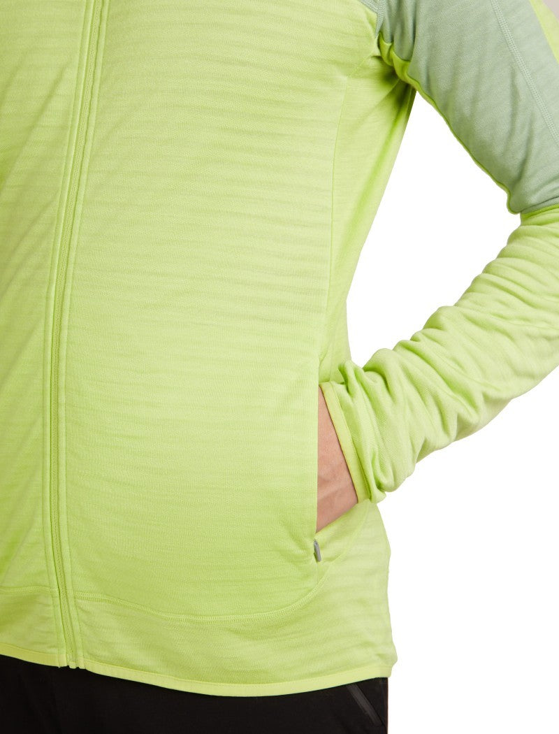 Merino Blend 300 RealFleece Descender LS Zip - Mens - topaz / atlantis / cb 1