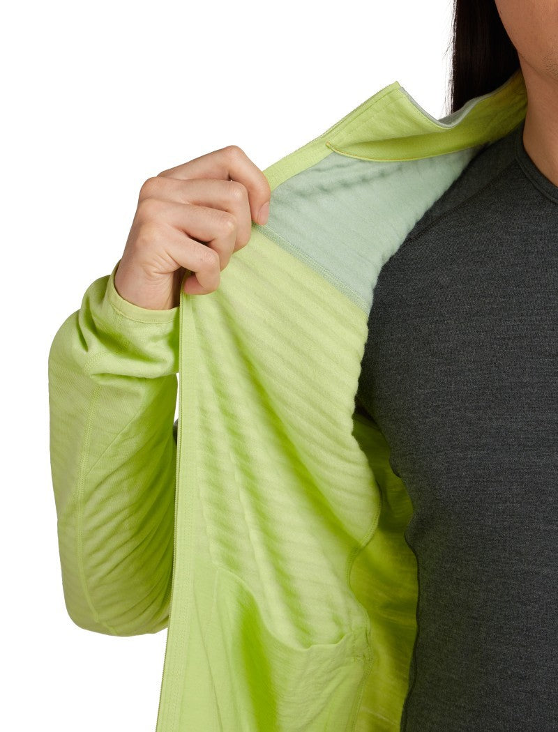 Merino Blend 300 RealFleece Descender LS Zip - Mens - topaz / atlantis / cb 1