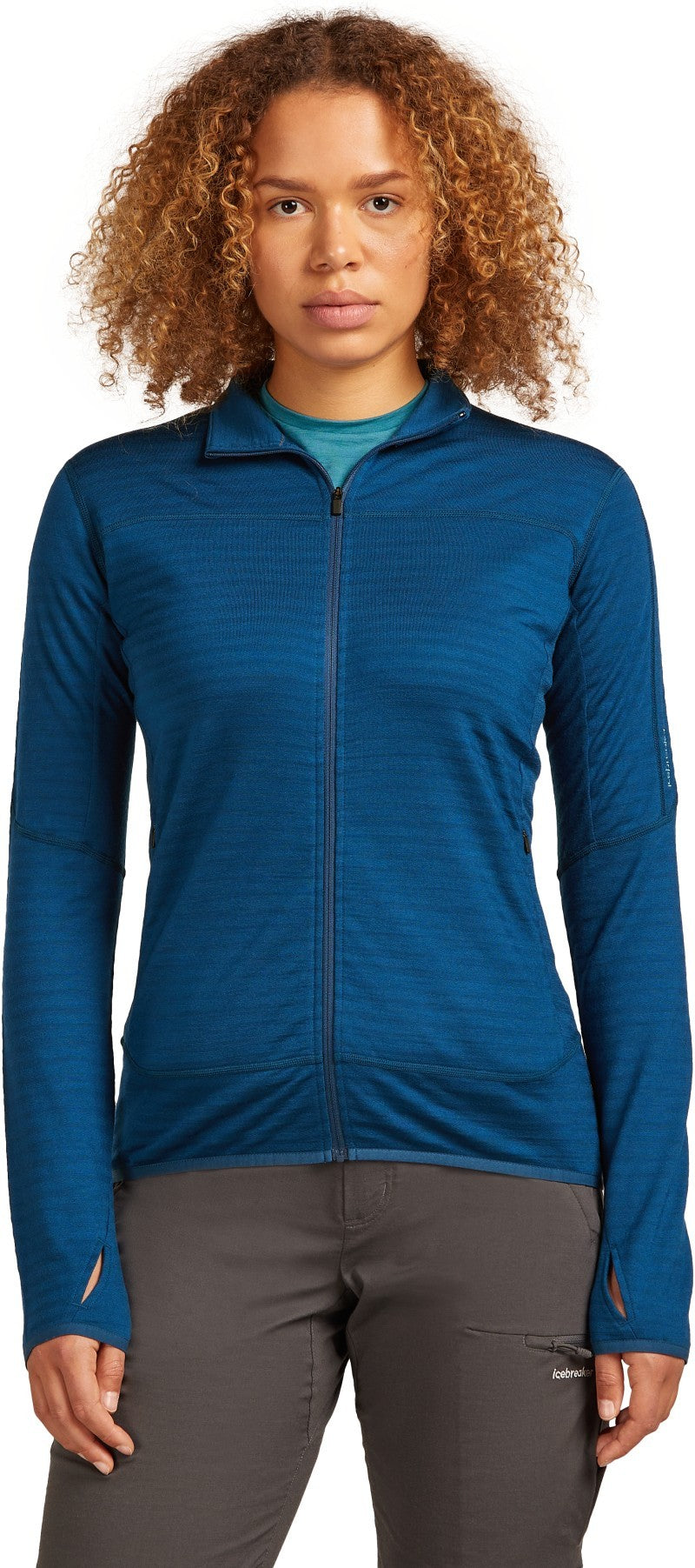 Merino Blend 300 RealFleece Descender LS Zip - Womens - atlantis 1
