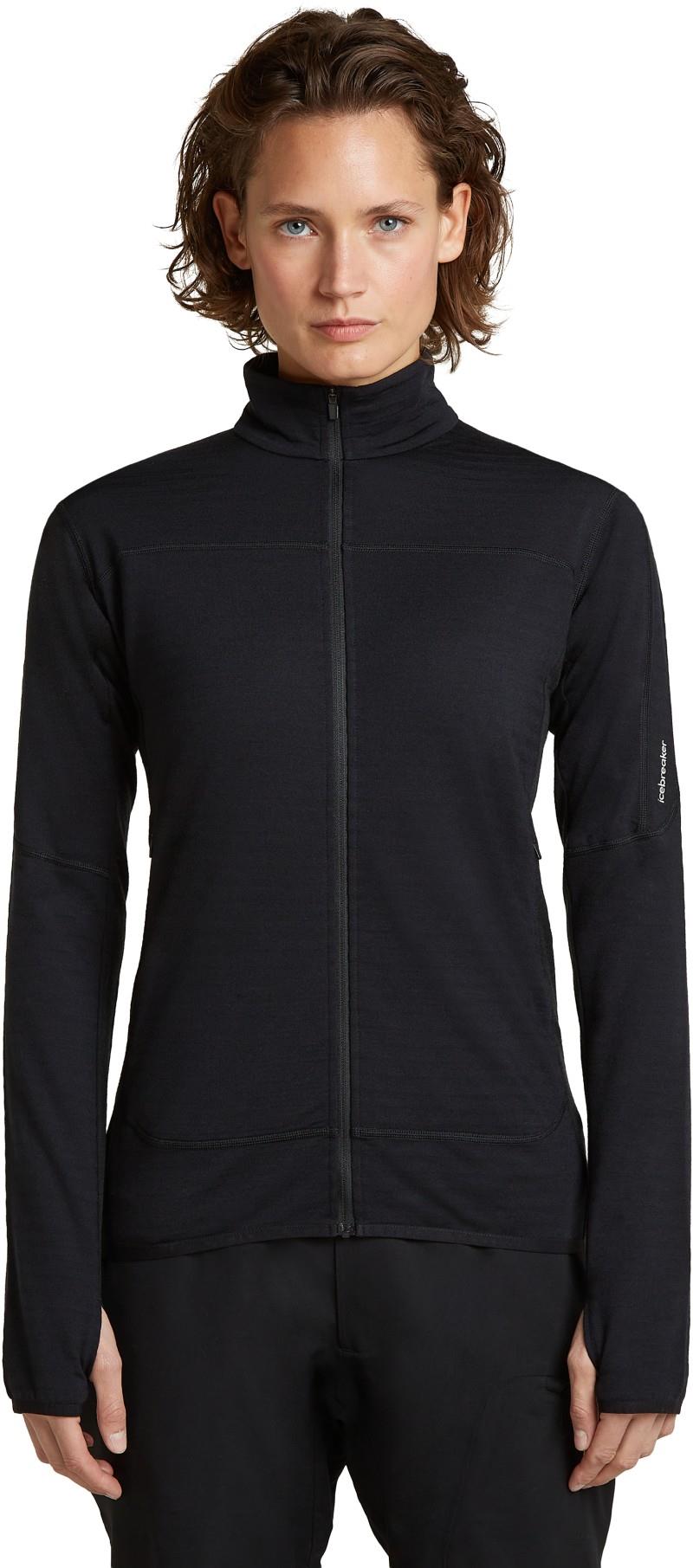 Merino Blend 300 RealFleece Descender LS Zip - Womens - black 1