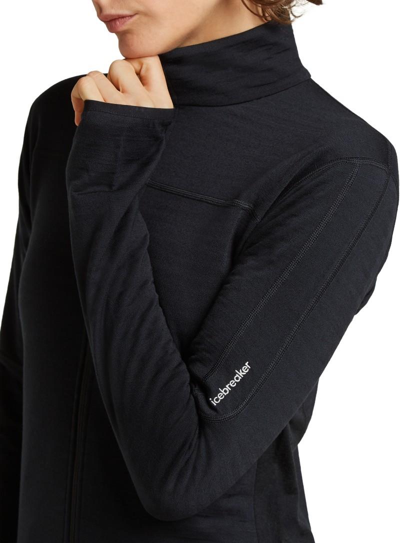 Merino Blend 300 RealFleece Descender LS Zip - Womens - black 1