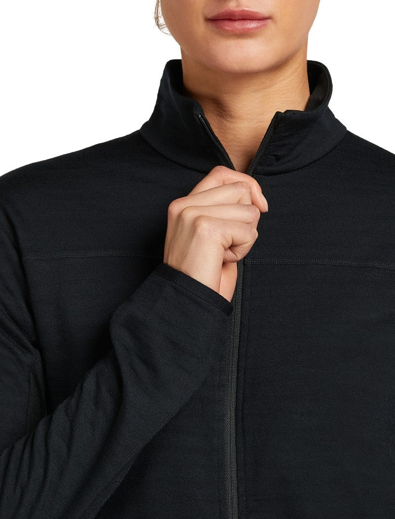Merino Blend 300 RealFleece Descender LS Zip - Womens - summit / blush / cb 1