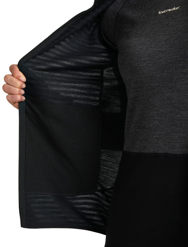Merino Blend 300 RealFleece Descender LS Zip - Womens - summit / blush / cb 1