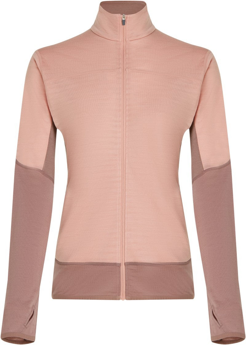 Merino Blend 300 RealFleece Descender LS Zip - Womens - summit / blush / cb 1