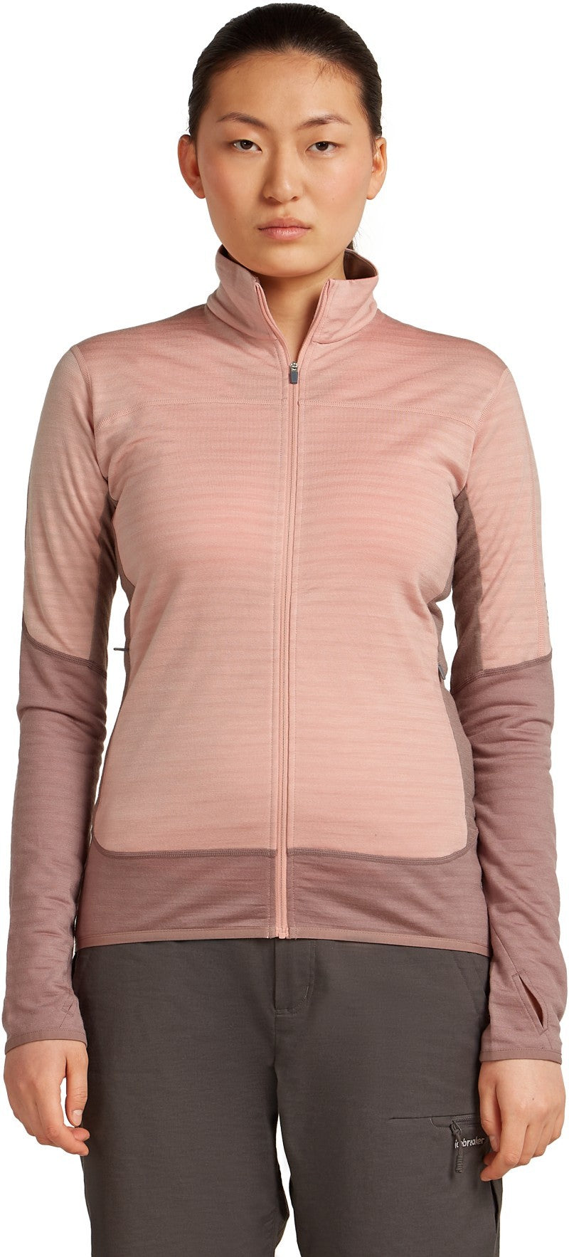 Merino Blend 300 RealFleece Descender LS Zip - Womens - summit / blush / cb 1