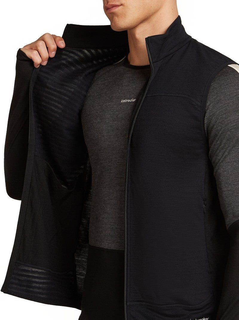 Merino Blend 300 RealFleece Descender Vest - Mens - black 1