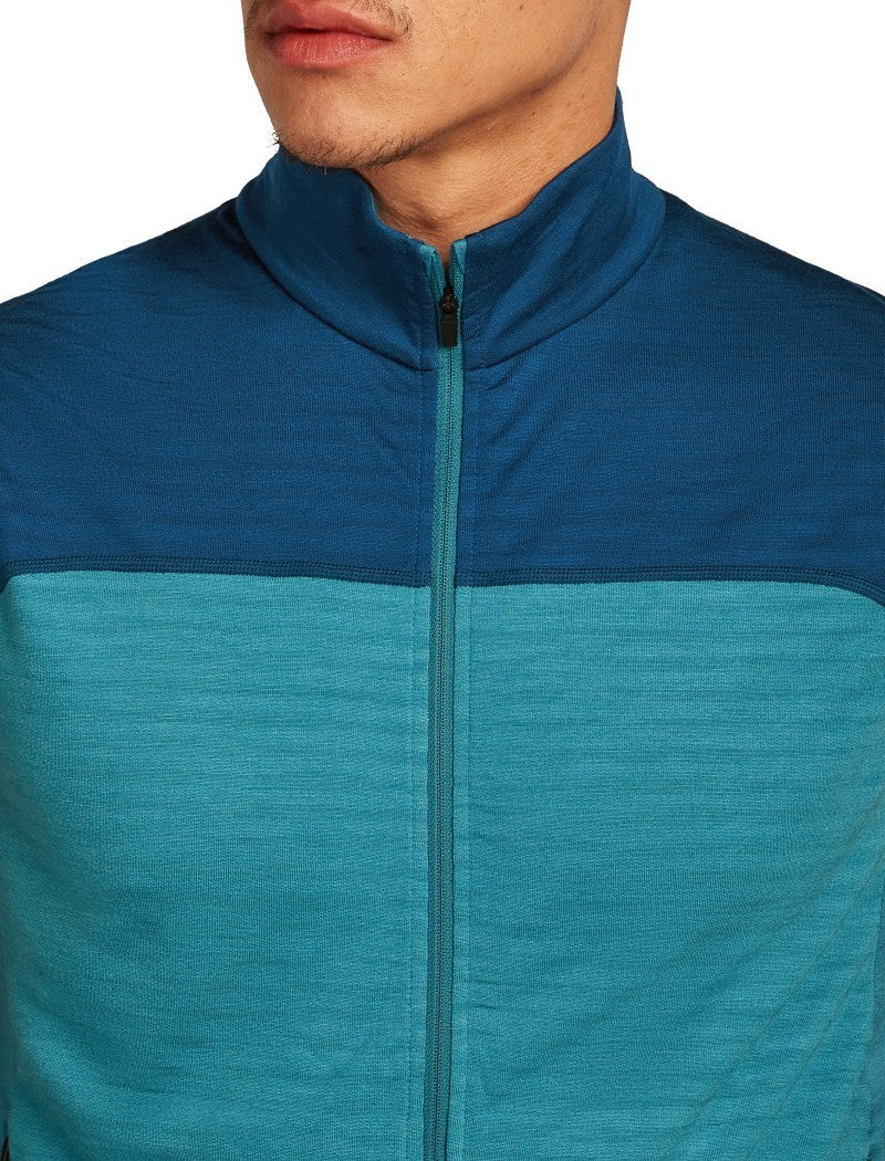 Merino Blend 300 RealFleece Descender Vest - Mens - topaz / atlantis / cb 1