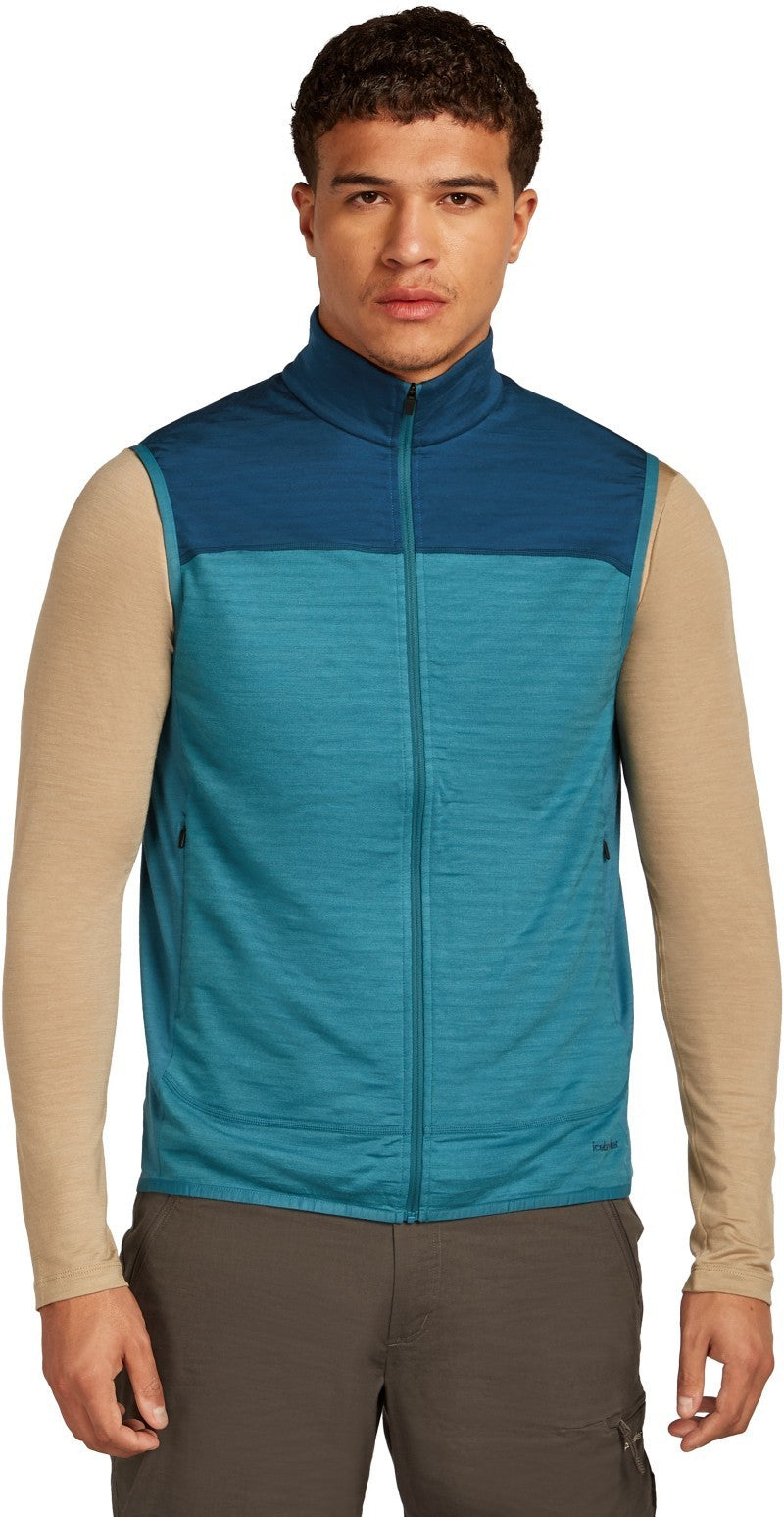 Merino Blend 300 RealFleece Descender Vest - Mens - topaz / atlantis / cb 1