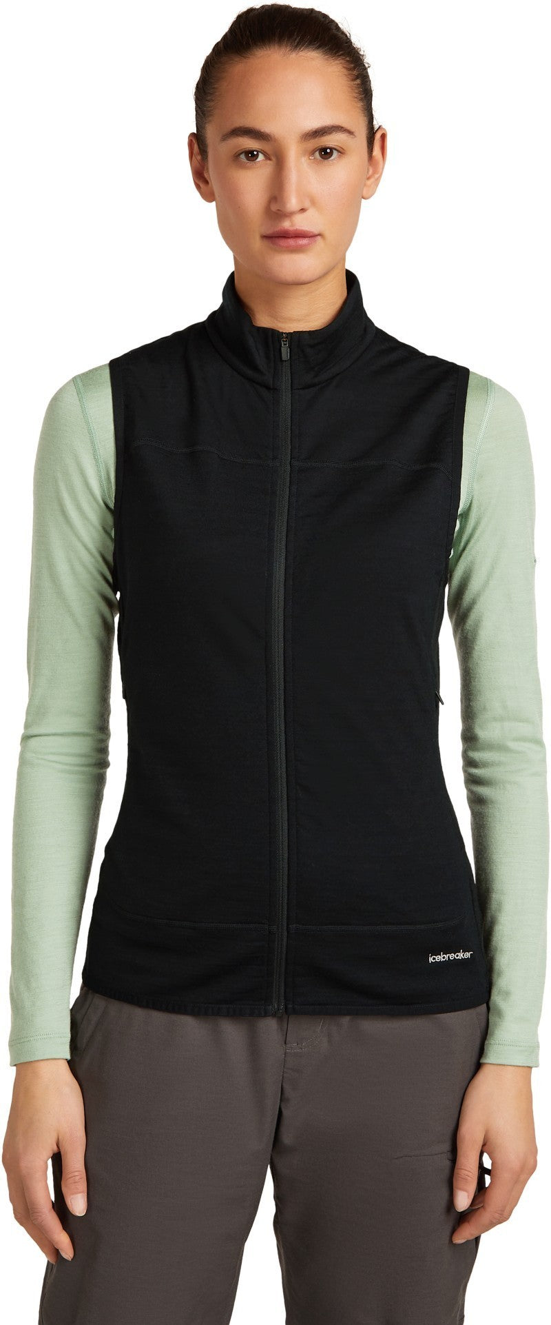 Merino Blend 300 RealFleece Descender Vest - Womens - black 1