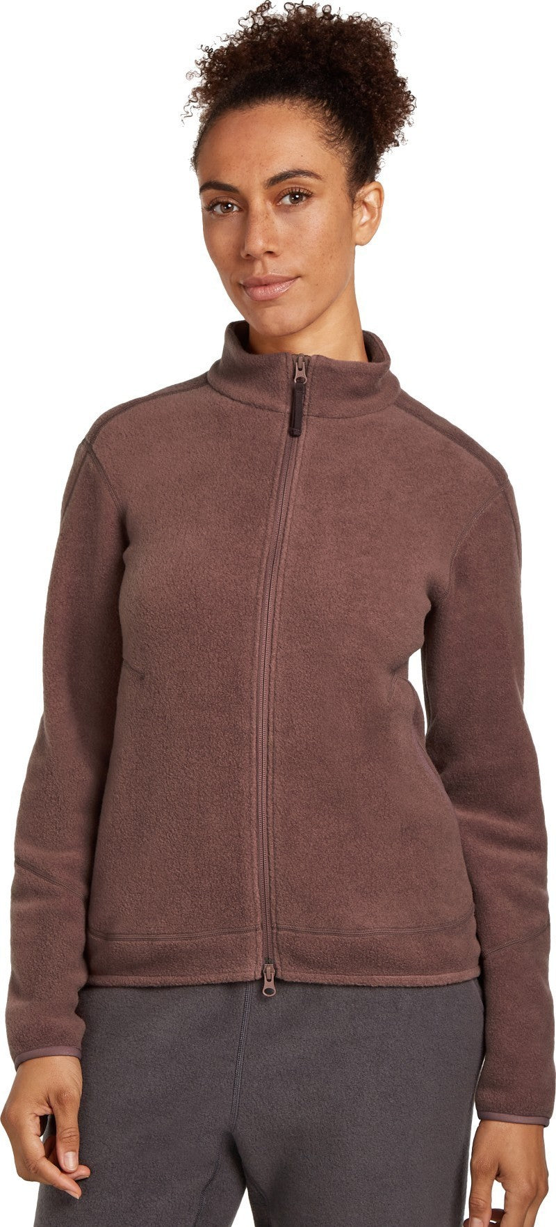 Merino Blend 630 RealFleece Classic Pile LS Zip - Womens - carob 1