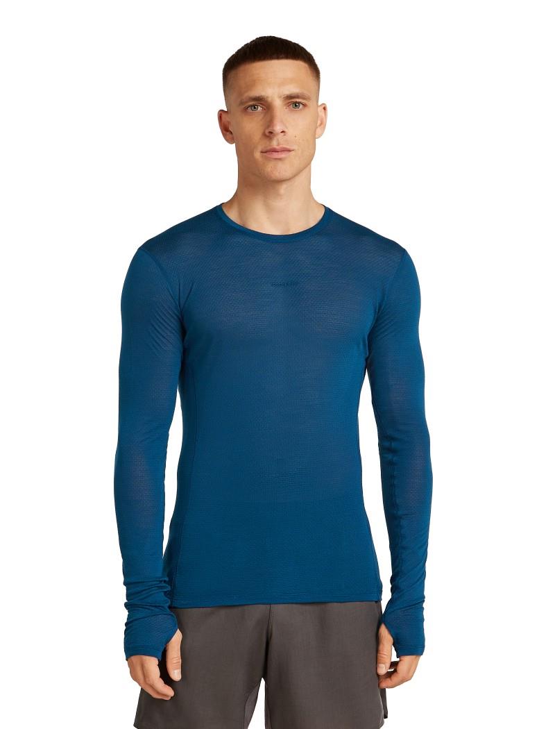 Merino Blend 75 Cool-Lite Featherlight LS Crewe - Mens - atlantis 1