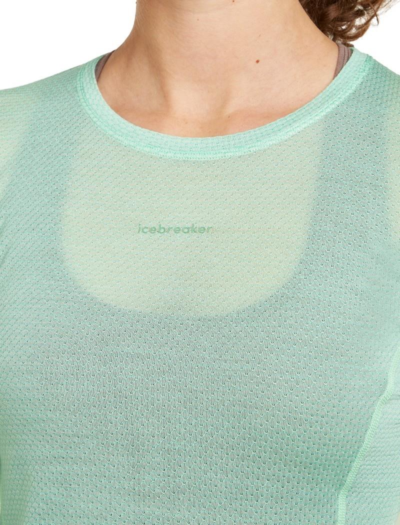 Merino Blend 75 Cool-Lite Featherlight LS Crewe - Womens - mint 1