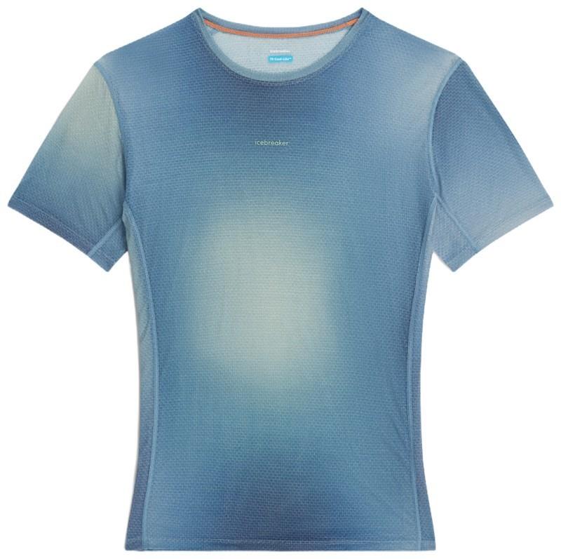 Merino Blend 75 Cool-Lite Featherlight SS Crewe AOP - Mens - atlantis / flint blue / seaglass / aop 1