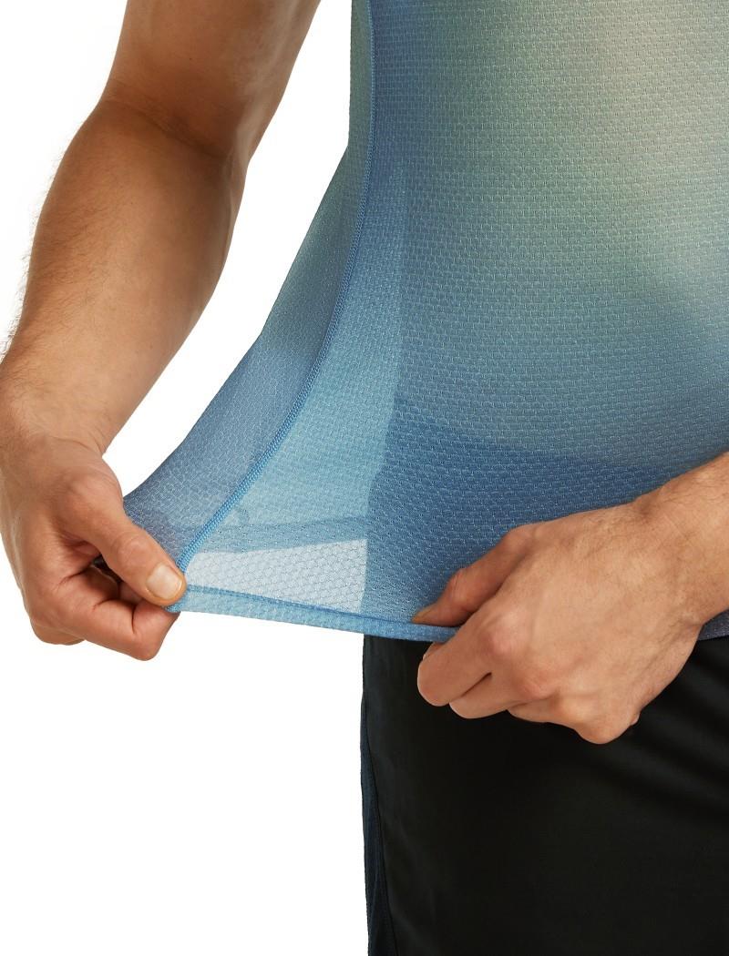 Merino Blend 75 Cool-Lite Featherlight SS Crewe AOP - Mens - atlantis / flint blue / seaglass / aop 1