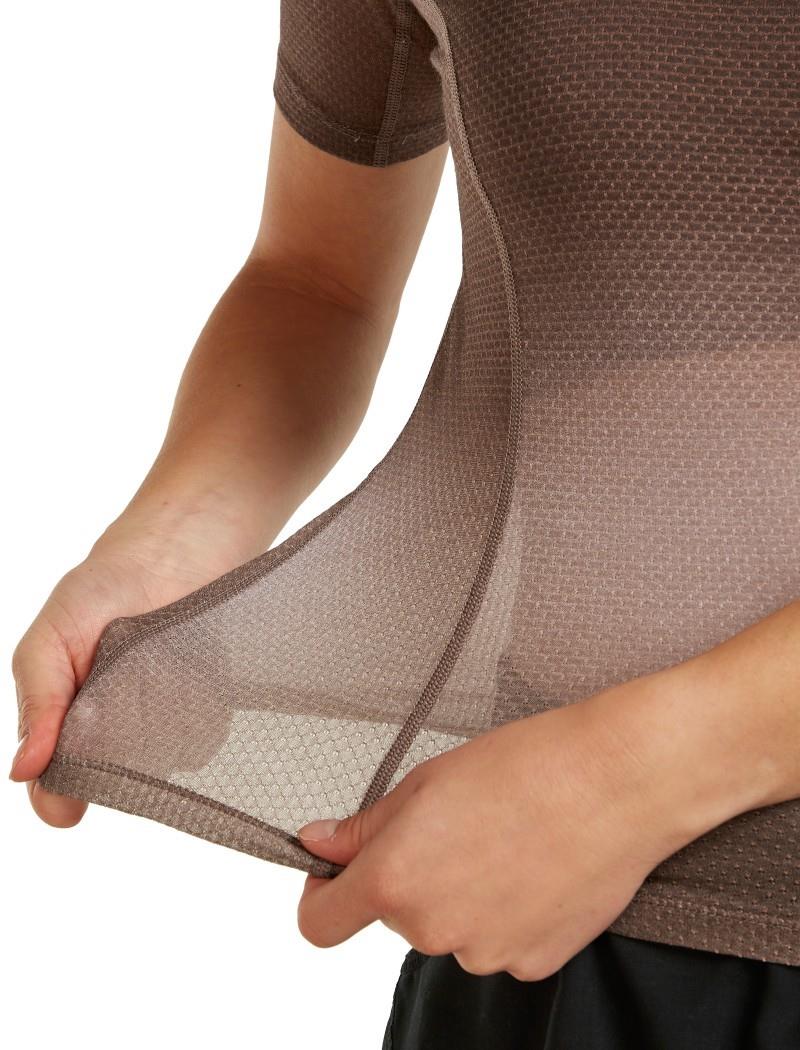 Merino Blend 75 Cool-Lite Featherlight SS Crewe AOP - Womens - porcini / pink quartz / aop 1