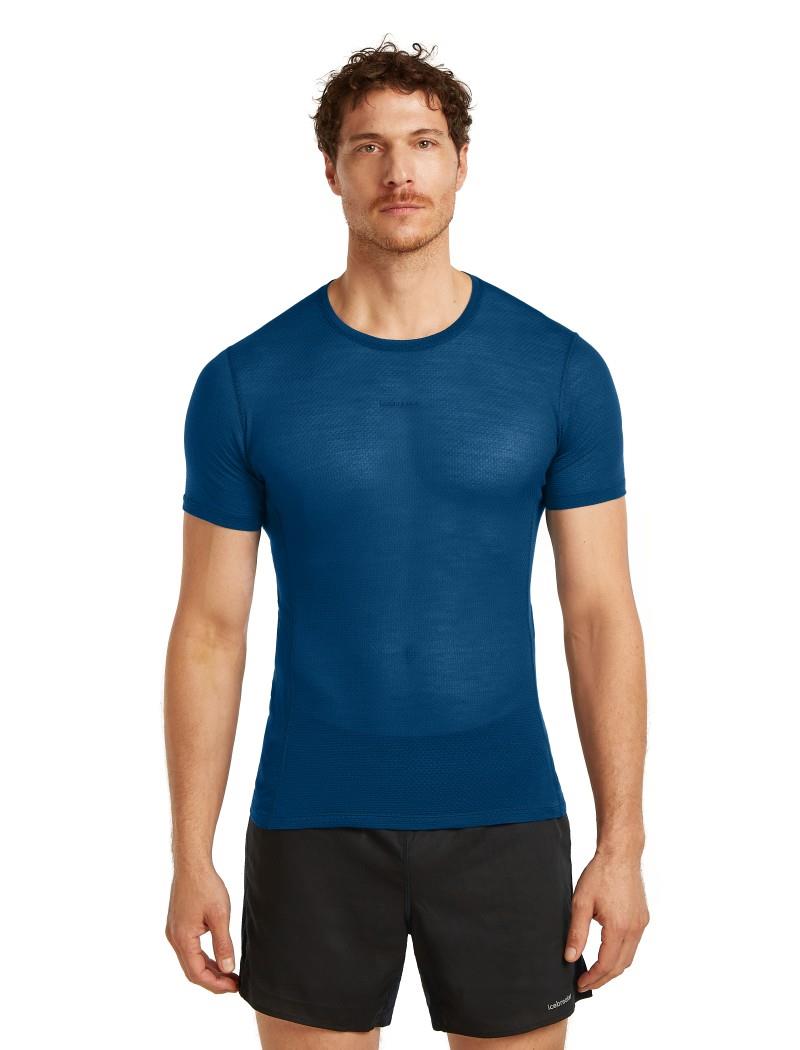 Merino Blend 75 Cool-Lite Featherlight SS Crewe - Mens - atlantis 1
