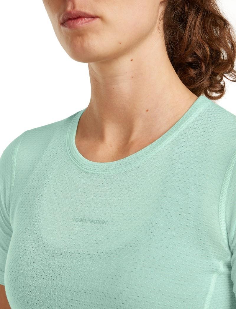 Merino Blend 75 Cool-Lite Featherlight SS Crewe - Womens - mint 1