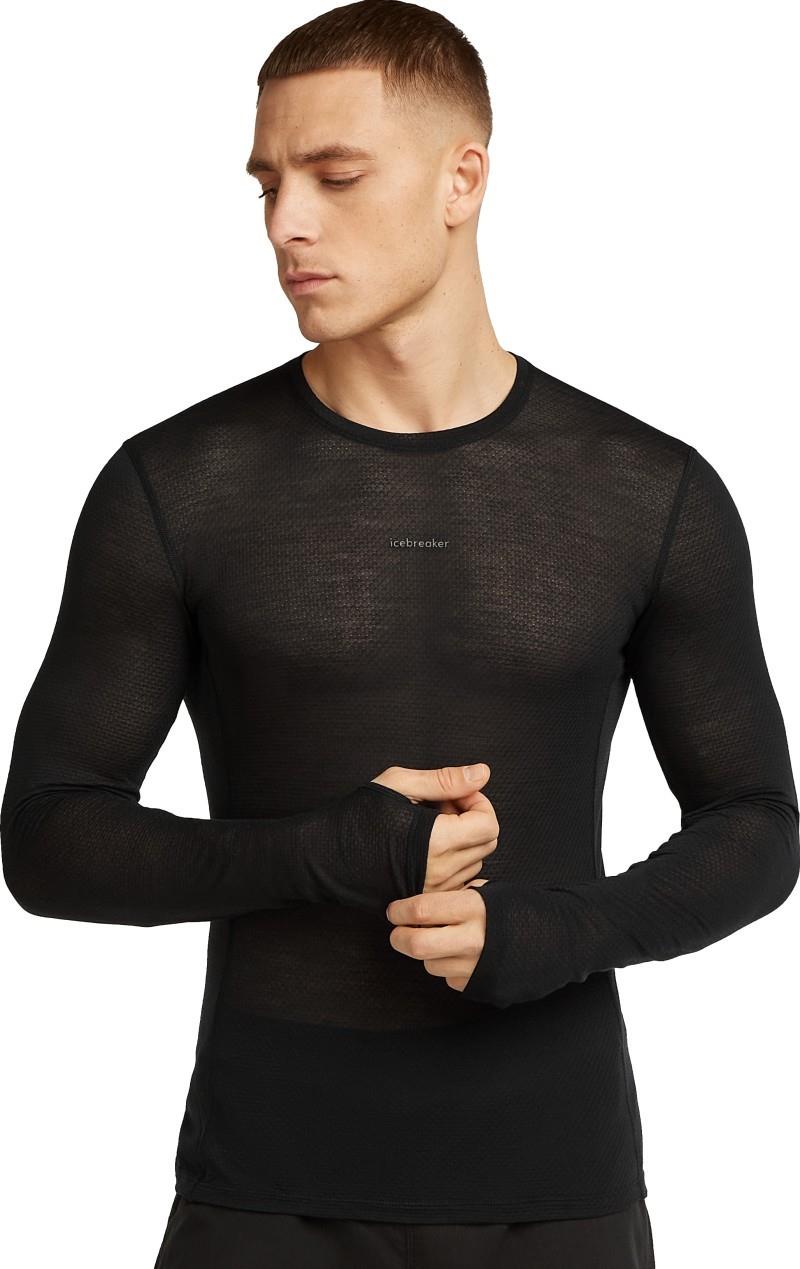 Merino Blend 75 Cool-Lite Ultralight LS Crewe - Mens - black 1