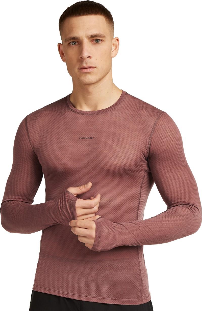 Merino Blend 75 Cool-Lite Ultralight LS Crewe - Mens - carob 1