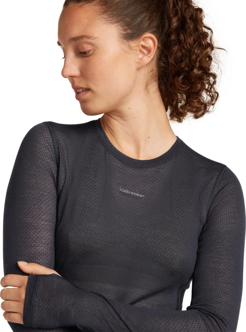 Merino Blend 75 Cool-Lite Ultralight LS Crewe - Womens - black 1