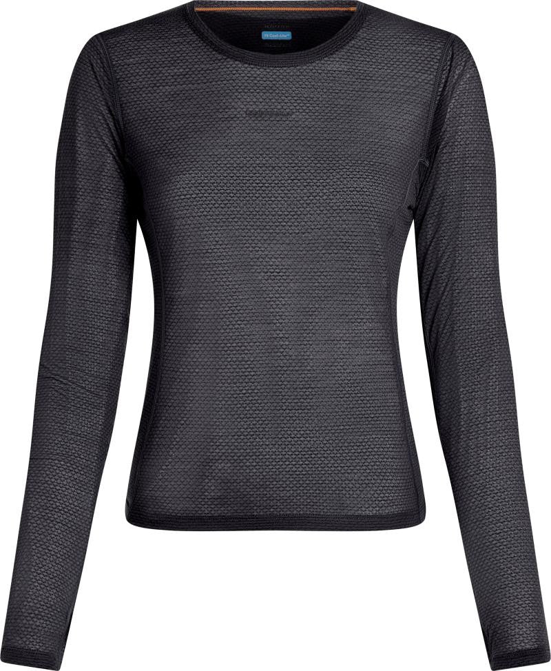 Merino Blend 75 Cool-Lite Ultralight LS Crewe - Womens - black 1