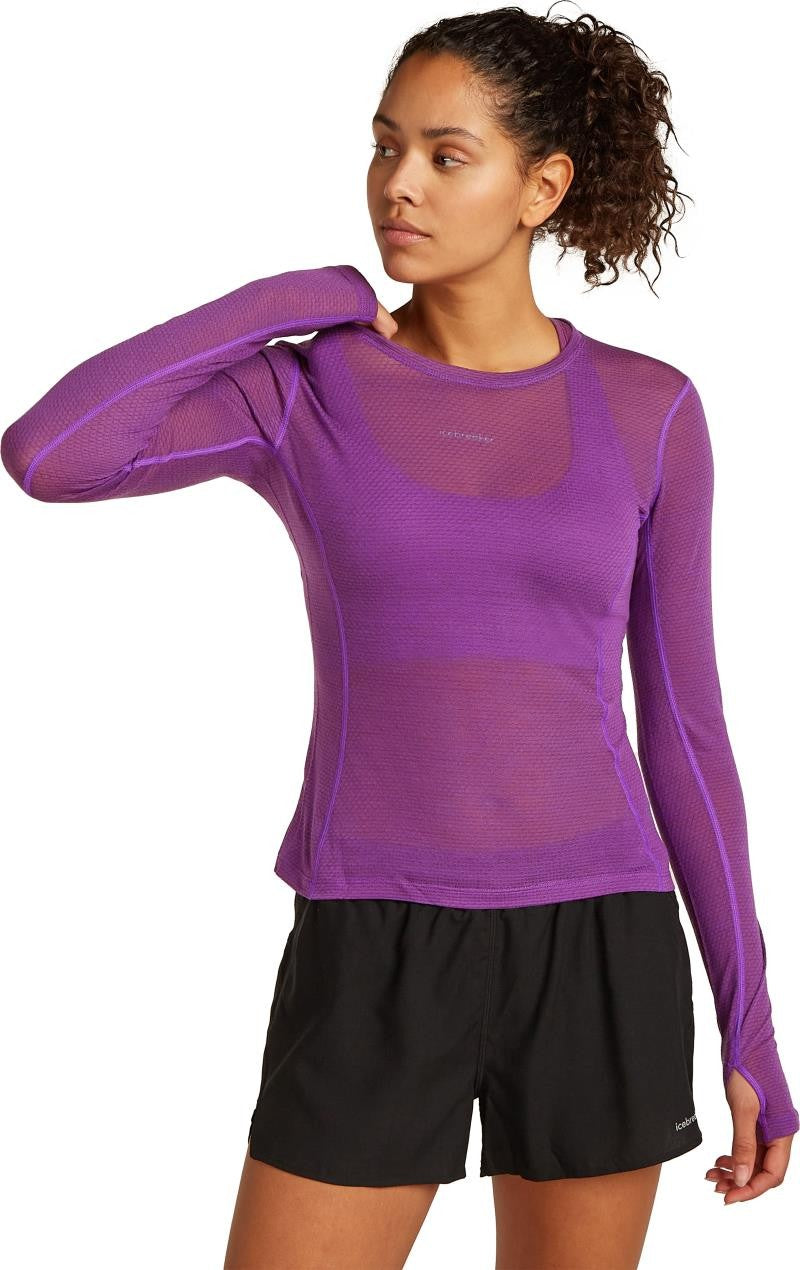 Merino Blend 75 Cool-Lite Ultralight LS Crewe - Womens - passion 1