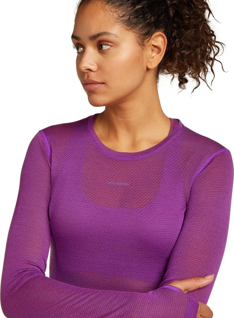 Merino Blend 75 Cool-Lite Ultralight LS Crewe - Womens - passion 1