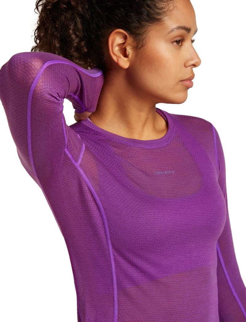 Merino Blend 75 Cool-Lite Ultralight LS Crewe - Womens - passion 1
