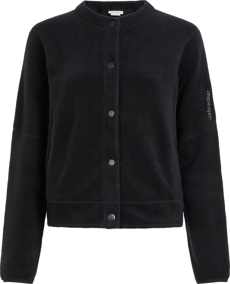 Merino Blend 800 RealFleece Classic Pile Cardigan - Womens - black 1