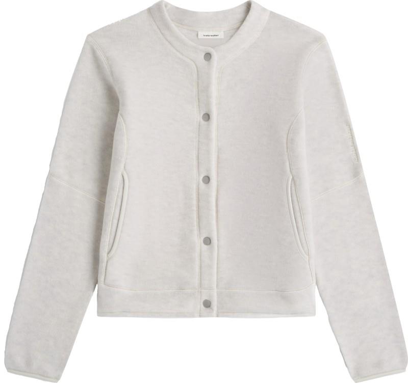 Merino Blend 800 RealFleece Classic Pile Cardigan - Womens - ecru heather 1