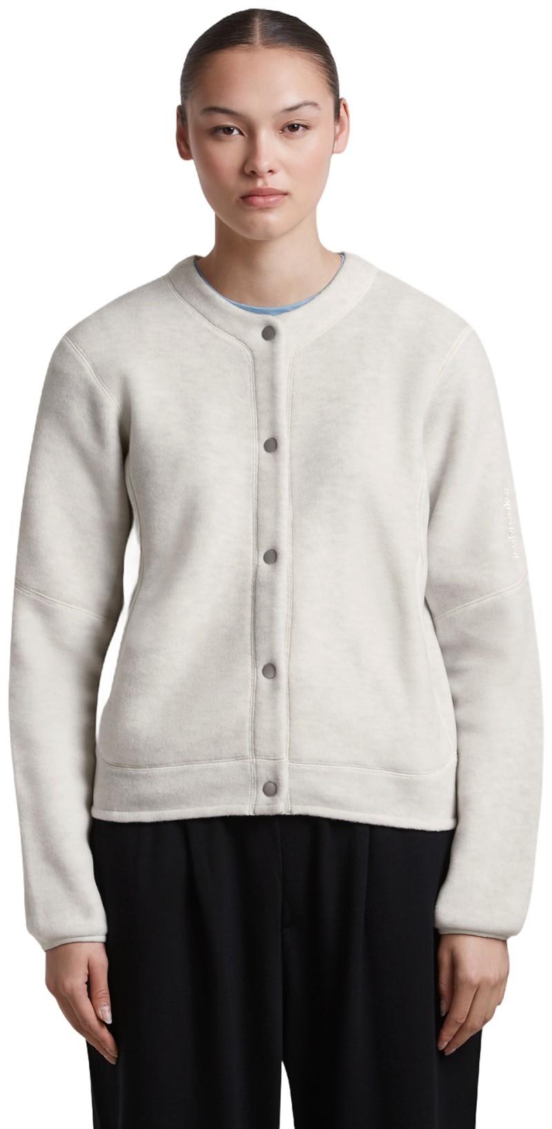 Merino Blend 800 RealFleece Classic Pile Cardigan - Womens - ecru heather 1