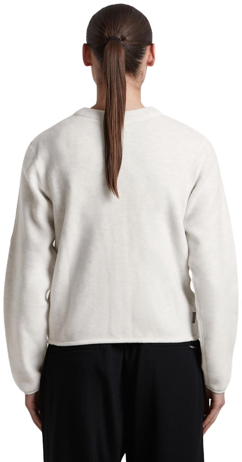Merino Blend 800 RealFleece Classic Pile Cardigan - Womens - ecru heather 1