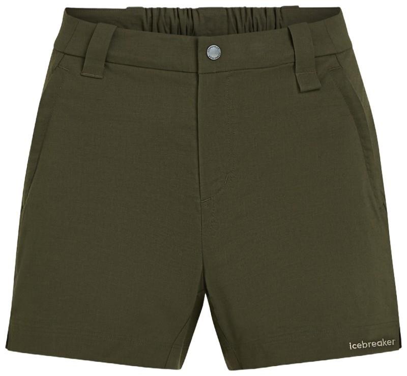 Merino Blend Elevation Stretch Shorts, 5" Inseam - Womens - dark loden 1