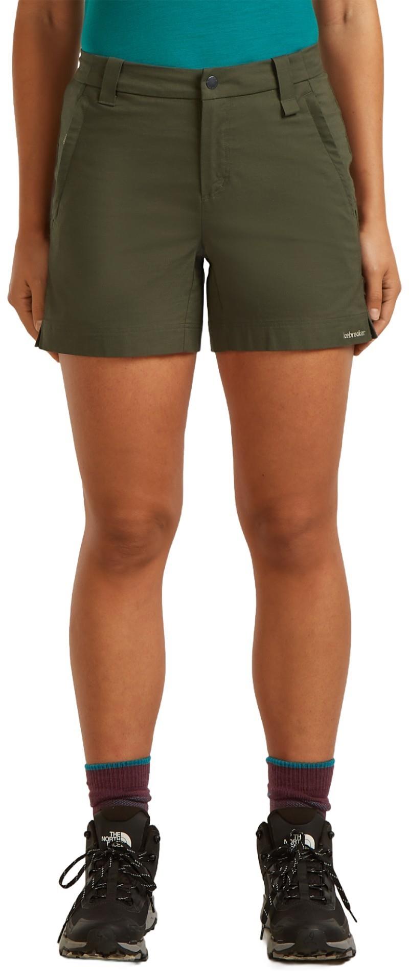 Merino Blend Elevation Stretch Shorts, 5" Inseam - Womens - dark loden 1
