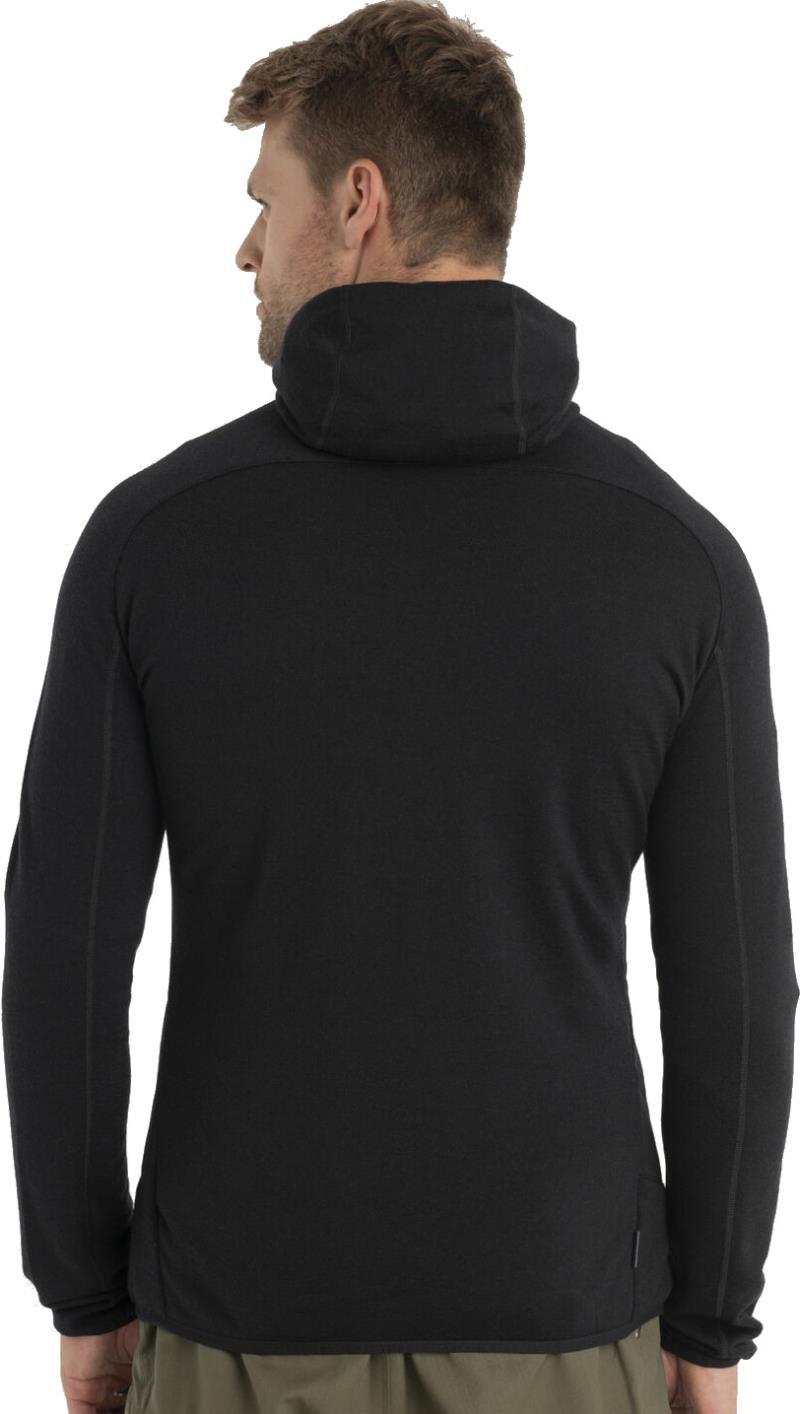 Merino Blend Quantum Hybrid LS Zip Hoodie - Mens - black 1