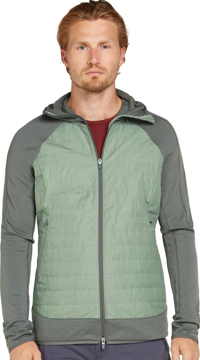 Merino Blend Quantum Hybrid LS Zip Hoodie - Mens - galaxy / moss / cb 1