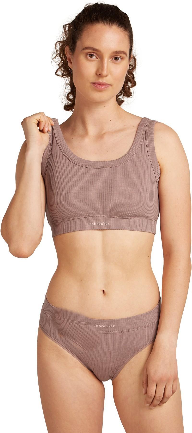 Merino Blend Rib Lotus Bra - Womens - summit 1