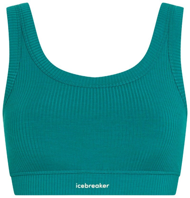 Merino Blend Rib Lotus Bra - Womens - tidal teal 1