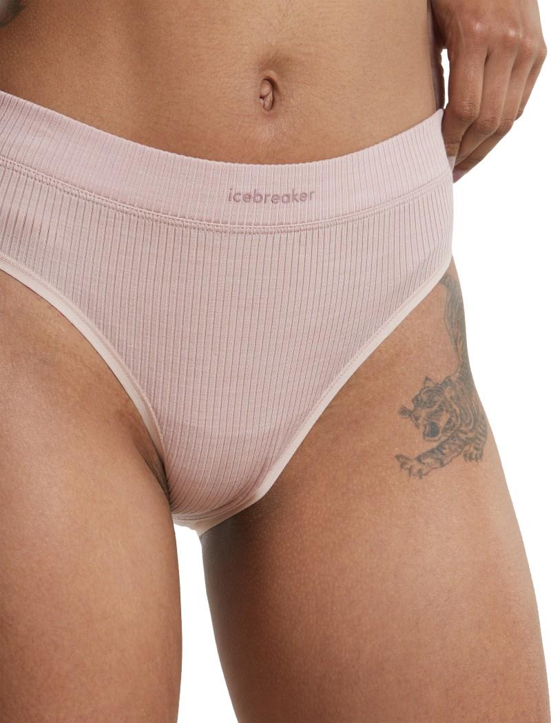 Merino Blend Rib Lotus Hipster - Womens - pink quartz 1