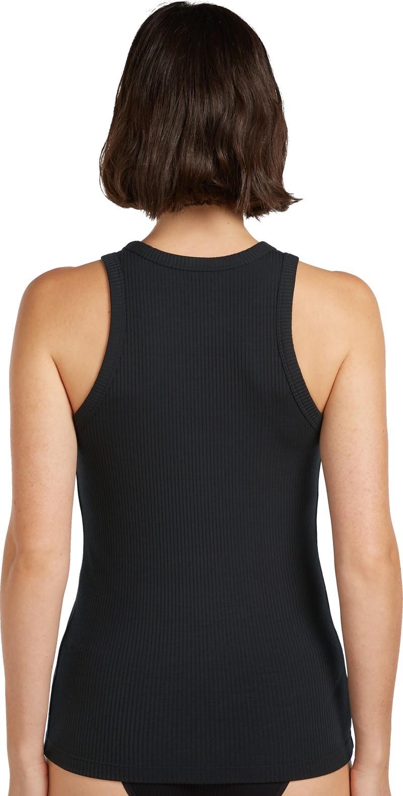 Merino Blend Rib Lotus Tank - Womens - black 1