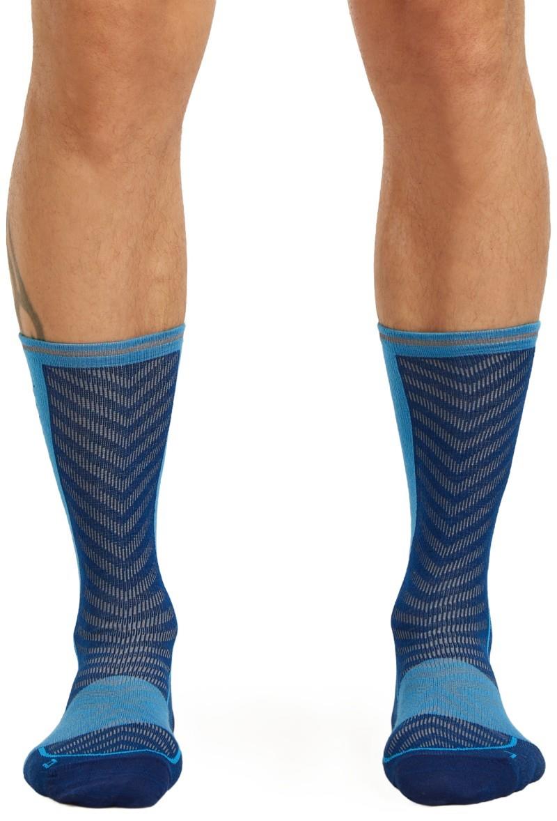 Merino Blend Run+ Crew Socks - Ultralight - Mens - atlantis / arctic 1