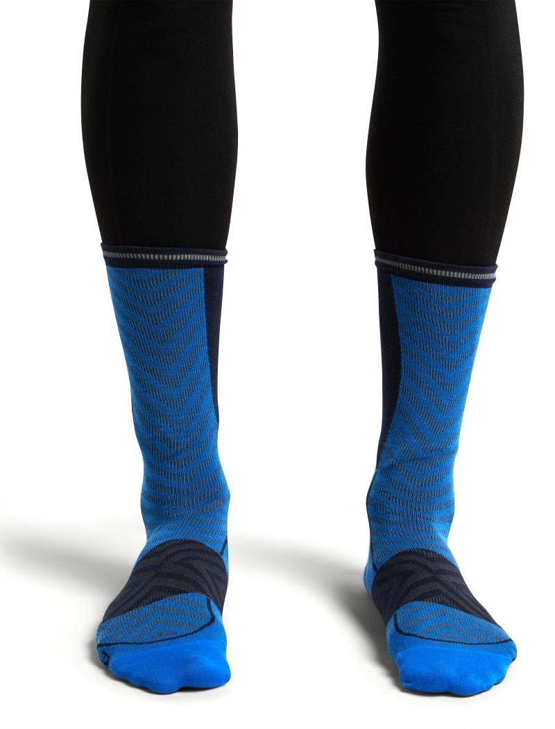 Merino Blend Run+ Crew Socks - Ultralight - Mens - lazurite / midnight navy 1